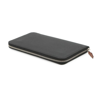 Hermes Wallet Azap Long Silk in Black Silver Epsom