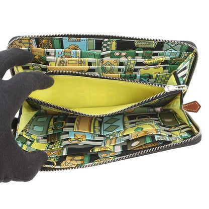 Hermes Wallet Azap Long Silk in Black Silver Epsom