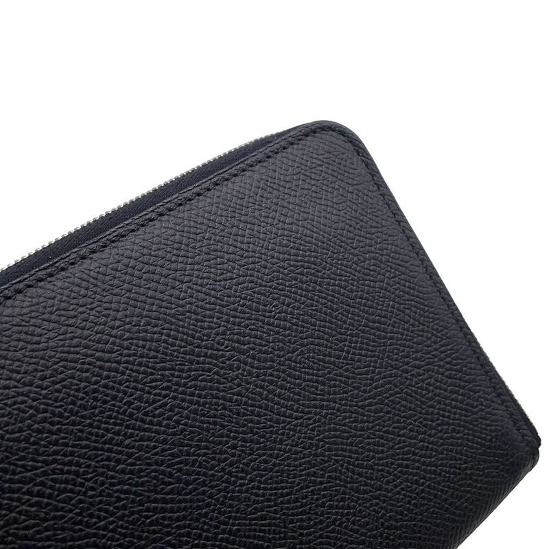 Hermes Wallet Azap Long Silk in Black Silver Epsom