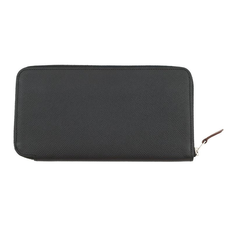 Hermes Wallet Azap Long Silk in Black Silver Epsom