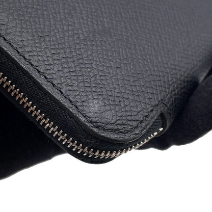 Hermes Wallet Azap Long Silk in Black Silver Epsom