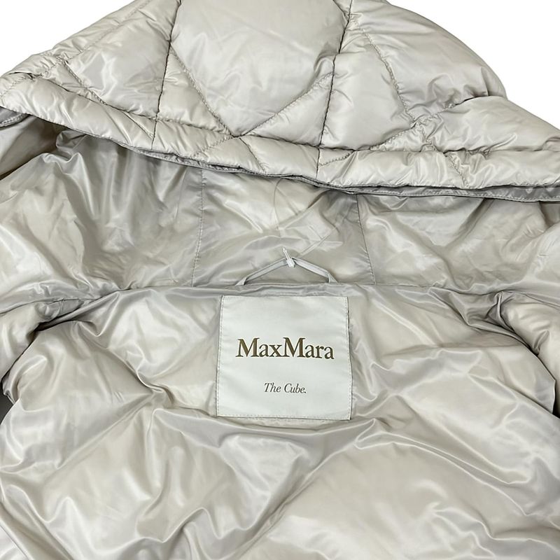 Max Mara Down Vest 40 M Beige Quilted the Cube Long Length Winter