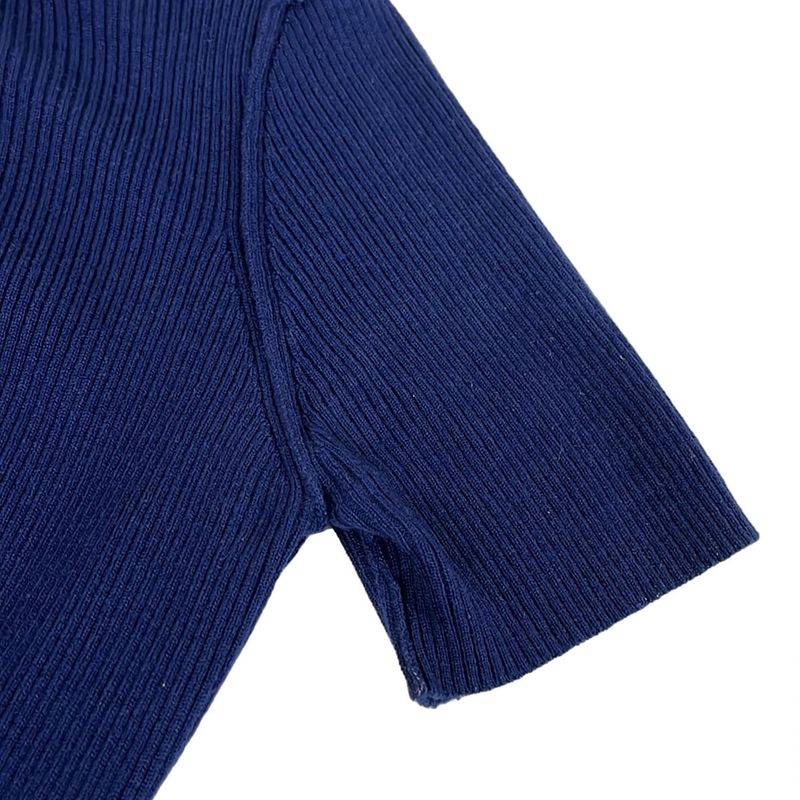 Chanel Dress 36 S Blue Pink Cashmere Blend Wool