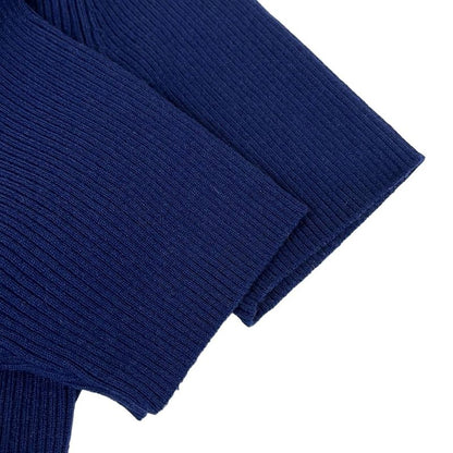 Chanel Dress 36 S Blue Pink Cashmere Blend Wool