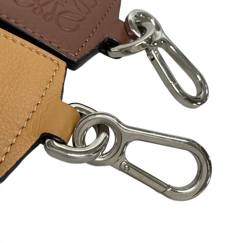 Loewe Shoulder Strap Logo Light Brown Multi Leather Handbag