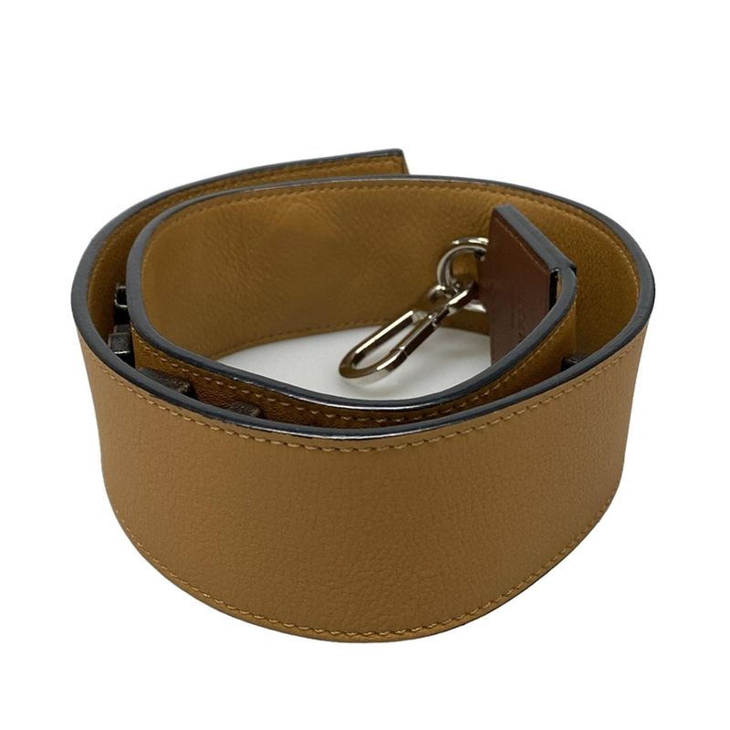 Loewe Shoulder Strap Logo Light Brown Multi Leather Handbag
