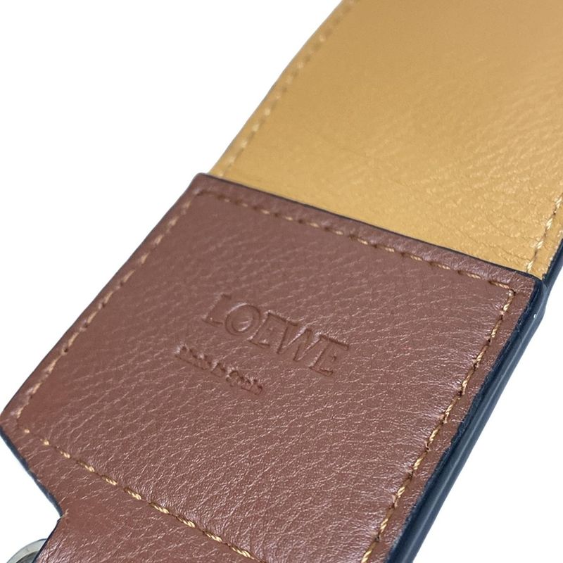 Loewe Shoulder Strap Logo Light Brown Multi Leather Handbag