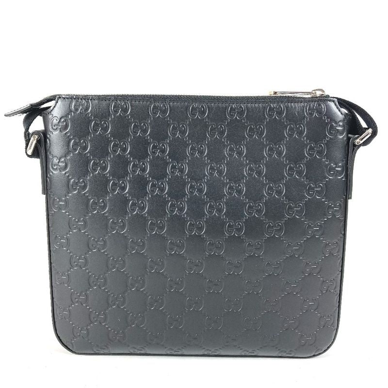 Gucci Shoulder Bag Logo Guccissima Leather Black
