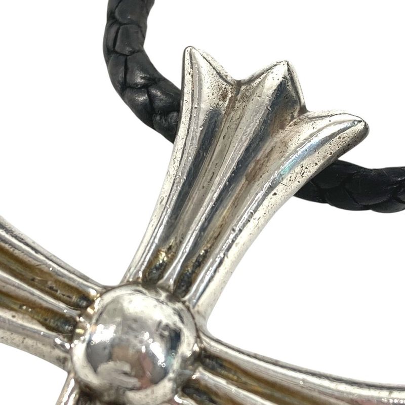 Chrome Hearts Necklace CH Cross Large Choker Pendant Silver