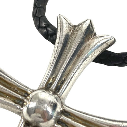 Chrome Hearts Necklace CH Cross Large Choker Pendant Silver