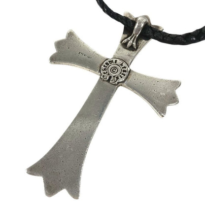 Chrome Hearts Necklace CH Cross Large Choker Pendant Silver