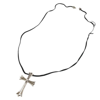 Chrome Hearts Necklace CH Cross Large Choker Pendant Silver