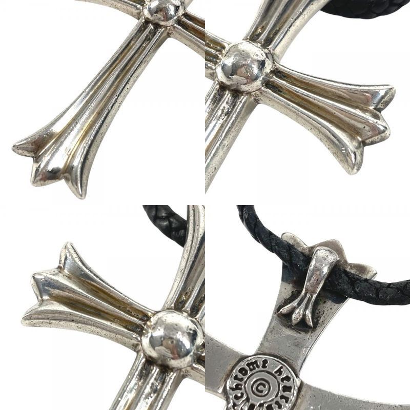 Chrome Hearts Necklace CH Cross Large Choker Pendant Silver