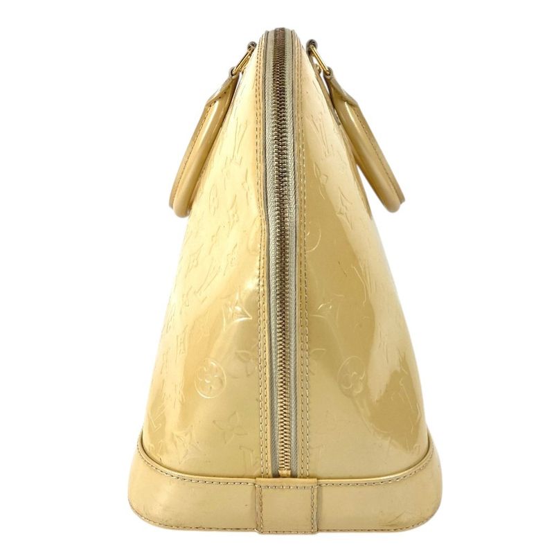 Louis Vuitton Handbag Alma GM Monogram Vernis Canvas Blanc Corail Beige