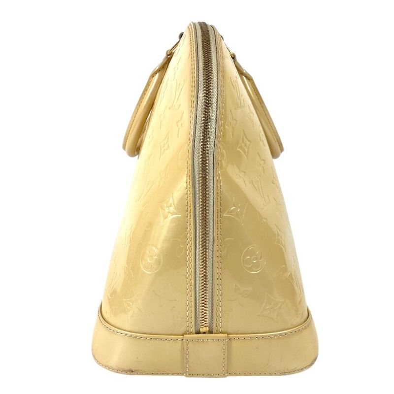 Louis Vuitton Handbag Alma GM Monogram Vernis Canvas Blanc Corail Beige