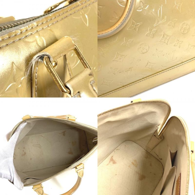 Louis Vuitton Handbag Alma GM Monogram Vernis Canvas Blanc Corail Beige