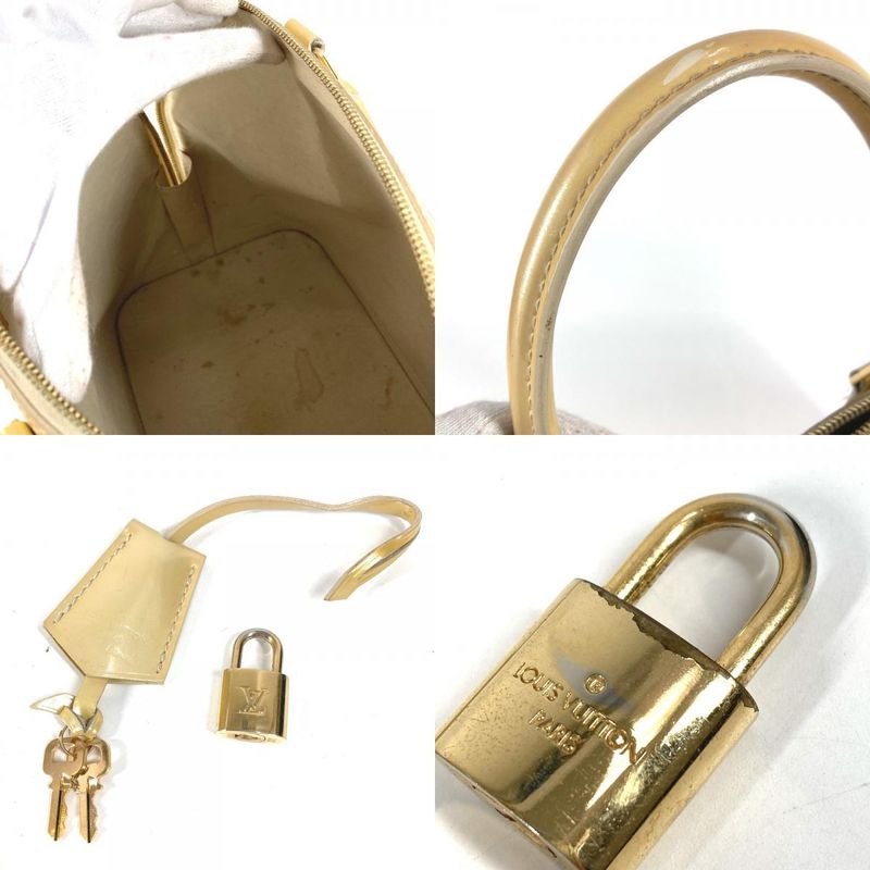 Louis Vuitton Handbag Alma GM Monogram Vernis Canvas Blanc Corail Beige