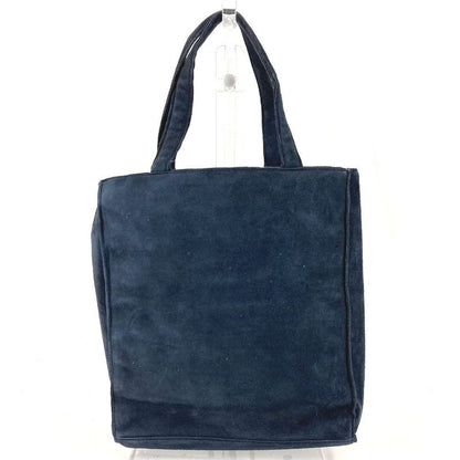 Chanel Handbag Fringe Tassel CC Logo Rhinestone Nubuck Navy