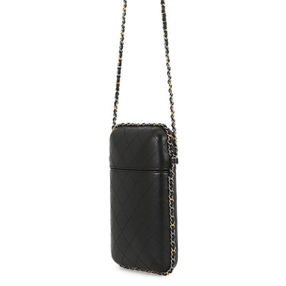 Chanel Foncase Chainaround Quilted CC Logo Lambskin Black