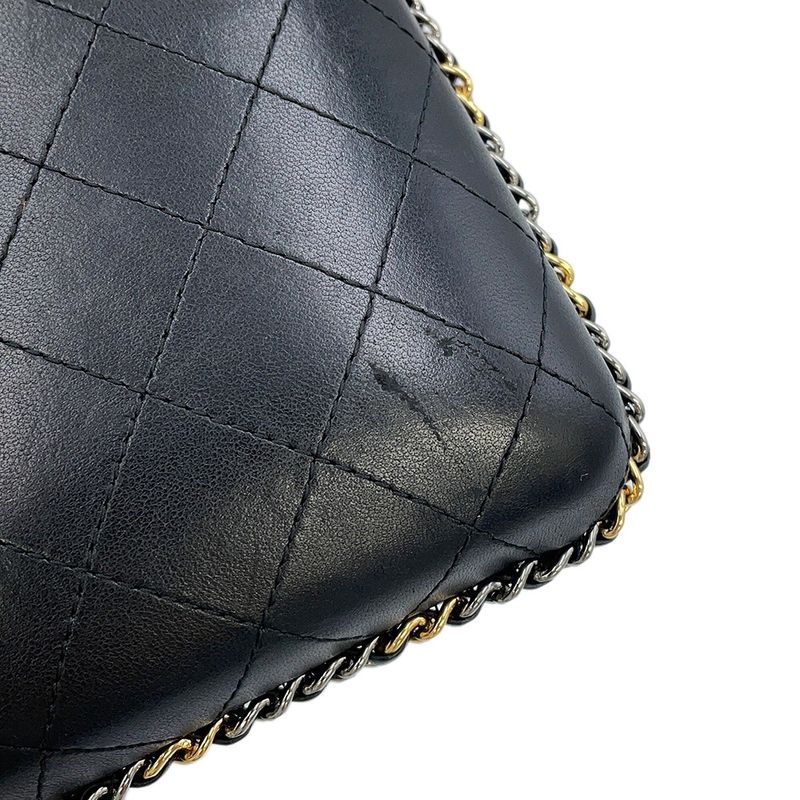 Chanel Foncase Chainaround Quilted CC Logo Lambskin Black