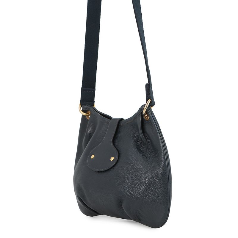 Hermes Shoulder Bag Rodeo Navy Gold Leather