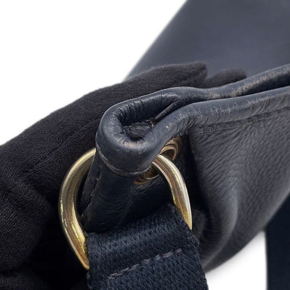 Hermes Shoulder Bag Rodeo Navy Gold Leather