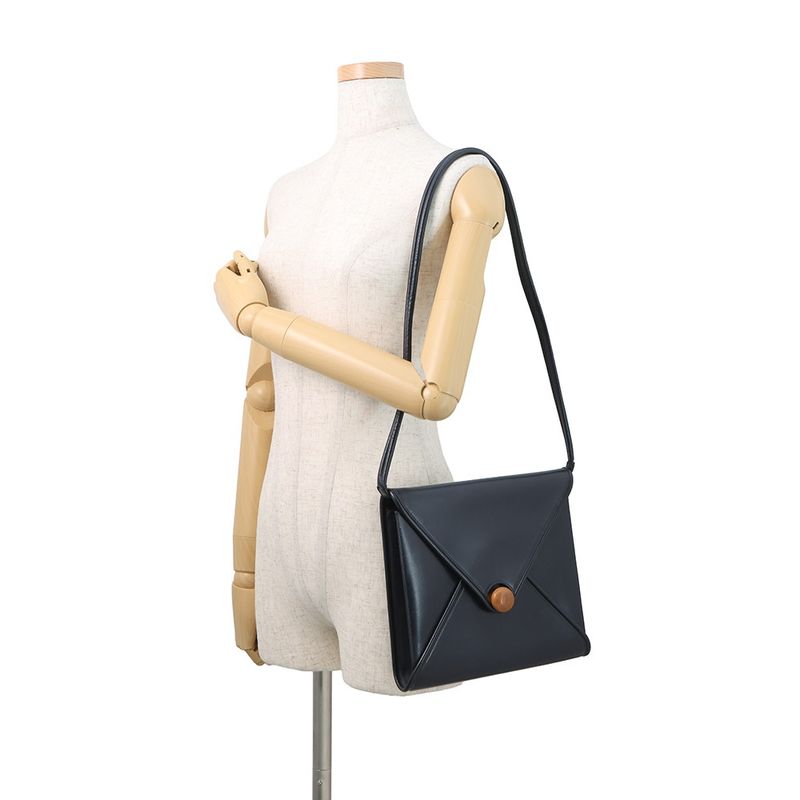 Hermes Shoulder Bag Wood Navy Gold Box Calf