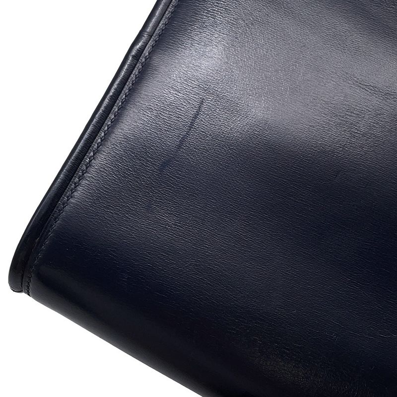 Hermes Shoulder Bag Wood Navy Gold Box Calf