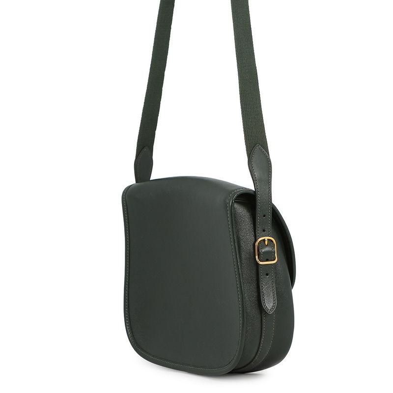 Hermes Shoulder Bag Duffle Green Gold Box Calf