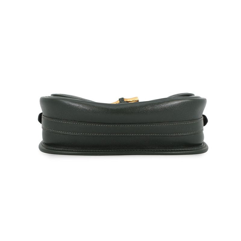 Hermes Shoulder Bag Duffle Green Gold Box Calf