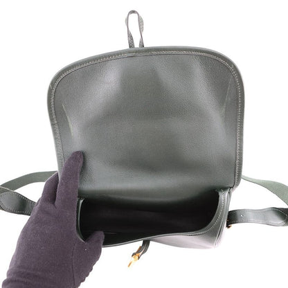 Hermes Shoulder Bag Duffle Green Gold Box Calf
