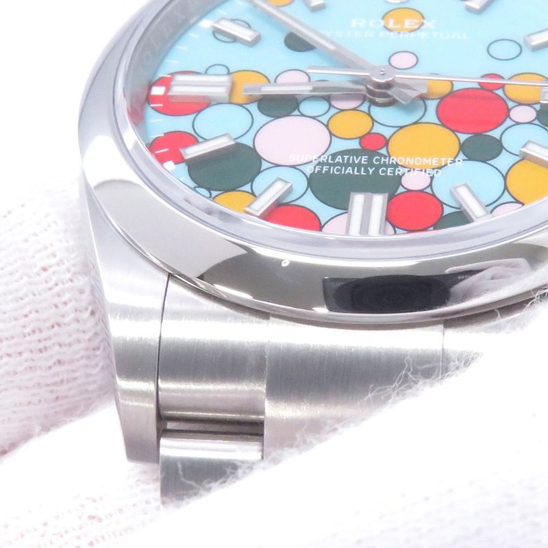Rolex Oyster Perpetual 36 Watch Turquoise Blue Celebration Dial
