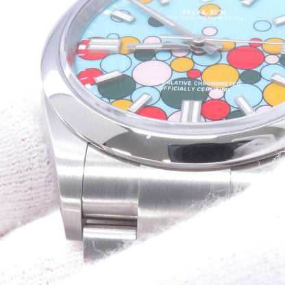 Rolex Oyster Perpetual 36 Watch Turquoise Blue Celebration Dial