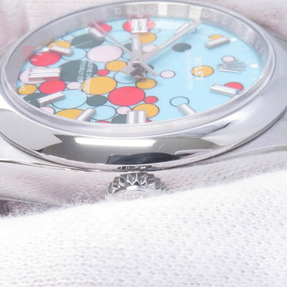 Rolex Oyster Perpetual 36 Watch Turquoise Blue Celebration Dial