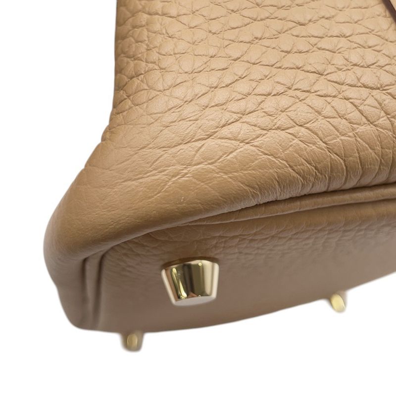 Hermes Handbag Picotin Lock PM Biscuit Gold Taurillon Clemence