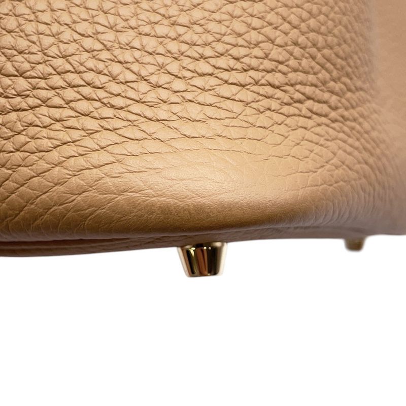 Hermes Handbag Picotin Lock PM Biscuit Gold Taurillon Clemence