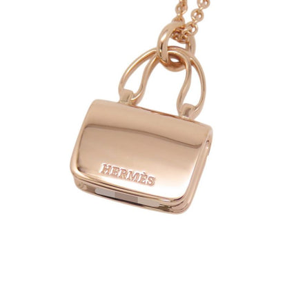 Hermes Necklace Amulet Constance Pendant Diamond Total 18k Pink Gold