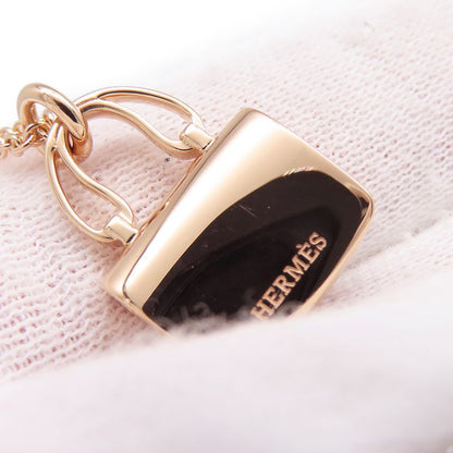 Hermes Necklace Amulet Constance Pendant Diamond Total 18k Pink Gold