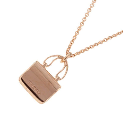 Hermes Necklace Amulet Constance Pendant Diamond Total 18k Pink Gold