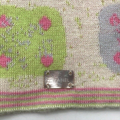 Chanel Quality All Over Pattern Cashmere Top Long Sleeve Knit Lightweight