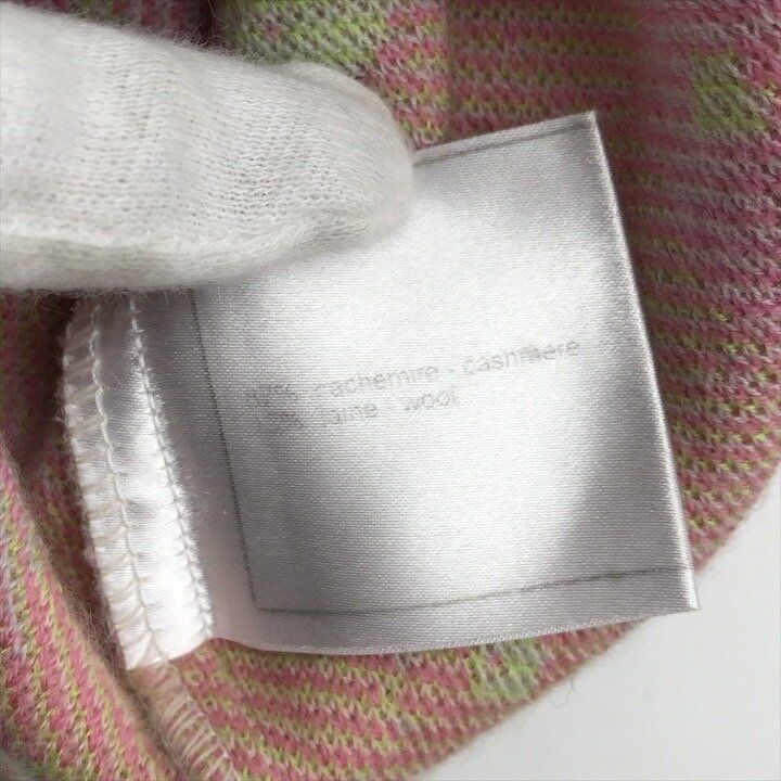Chanel Quality All Over Pattern Cashmere Top Long Sleeve Knit Lightweight