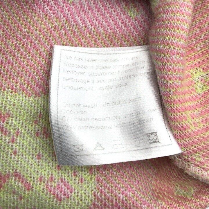 Chanel Quality All Over Pattern Cashmere Top Long Sleeve Knit Lightweight