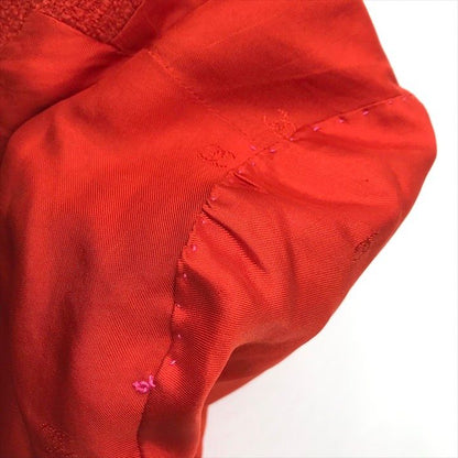 Chanel CC Logo Tweed Vintage Jacket Red 38