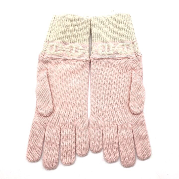 Hermes Heaven Chaine D'ancre Cashmere Gloves L Pink