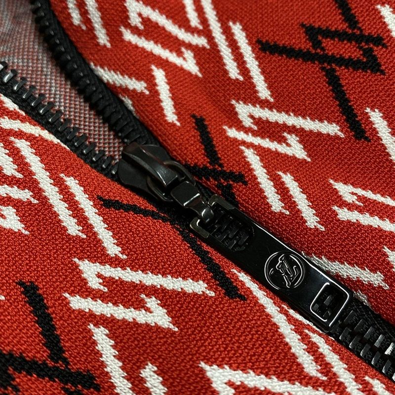 Louis Vuitton Jacket S Fws Red Black White Long Sleeve Spring Autumn