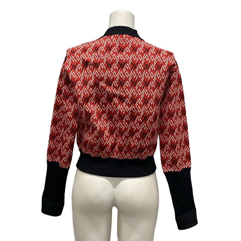 Louis Vuitton Jacket S Fws Red Black White Long Sleeve Spring Autumn
