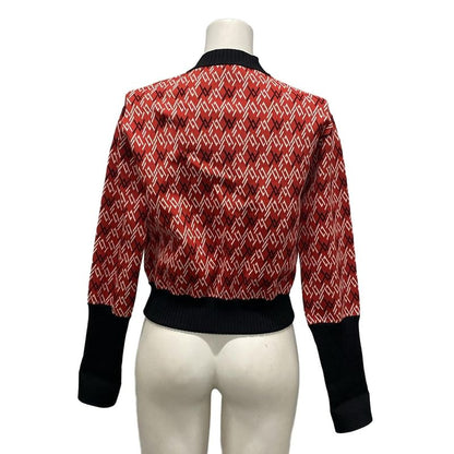 Louis Vuitton Jacket S Fws Red Black White Long Sleeve Spring Autumn