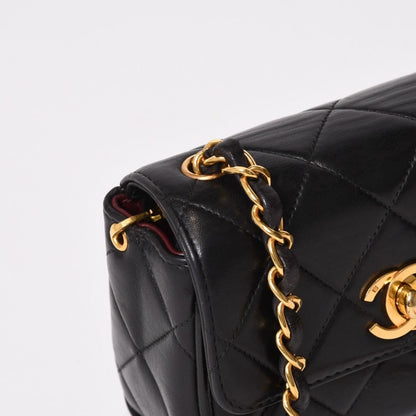 Chanel Mini Quilted S Flap S Chain Shoulder Bag CC Logo Lambskin Gold — view 4