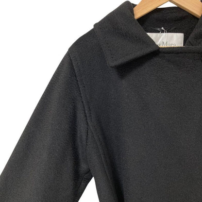 Max Mara Manuela Icon Coat 100% Camel Belted 40 Black