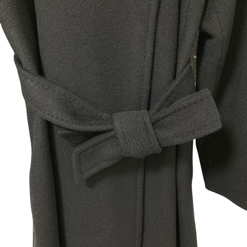 Max Mara Manuela Icon Coat 100% Camel Belted 40 Black